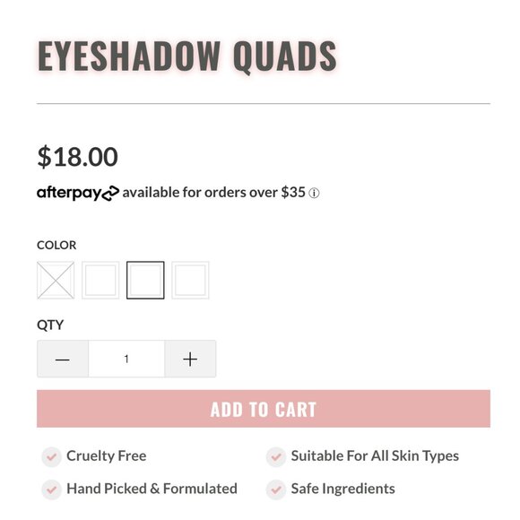 Brand New KAB Cosmetics Eyeshadow Quad in Naked - Sold Out - Picture 4 of 14